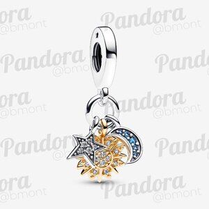 Pandora Two-tone Celestial Triple Dangle Charm